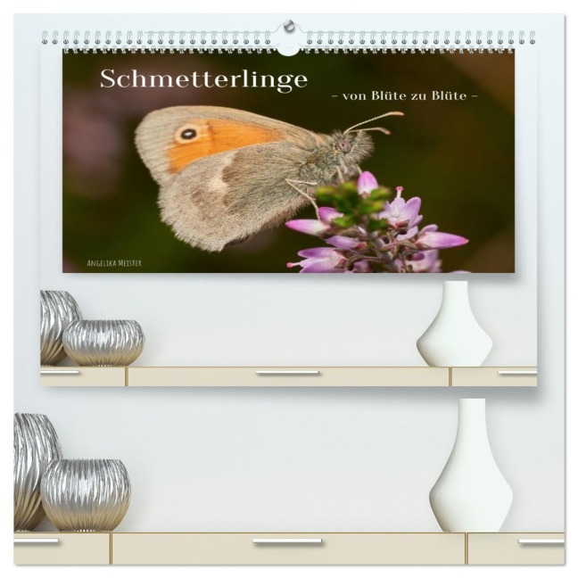 Schmetterlinge - von Blüte zu Blüte - (hochwertiger Premium Wandkalender 2026 DIN A2 quer), Kunstdruck in Hochglanz - Angelika Meister