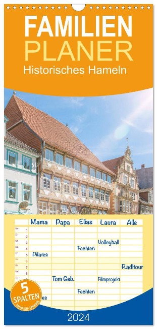 Familienplaner 2024 - Historisches Hameln mit 5 Spalten (Wandkalender, 21 x 45 cm) CALVENDO - Sell Pixs:Sell