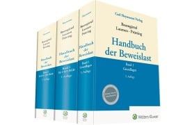 Handbuch der Beweislast. Band 01 - 03. 3 Bände - 