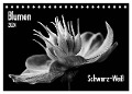 Blumen 2024, Schwarz-Weiß (Tischkalender 2024 DIN A5 quer), CALVENDO Monatskalender - Beate Wurster