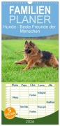 Cover-Bild zum Titel 'Familienplaner 2026 - Hunde - Beste Freunde der Menschen mit 5 Spalten (Wandkalender, 21 x 45 cm) CALVENDO' von 'Siegfried Kuttig'
