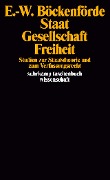 Cover-Bild zum Titel 'Staat, Gesellschaft, Freiheit' von 'Ernst-Wolfgang Böckenförde'