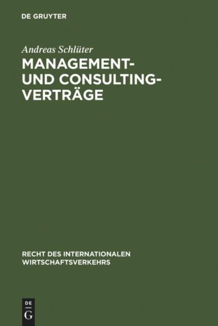 Management- und Consulting-Verträge - Andreas Schlüter