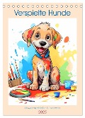 Verspielte Hunde (Tischkalender 2025 DIN A5 hoch), CALVENDO Monatskalender - Marie-Ange Pagnon