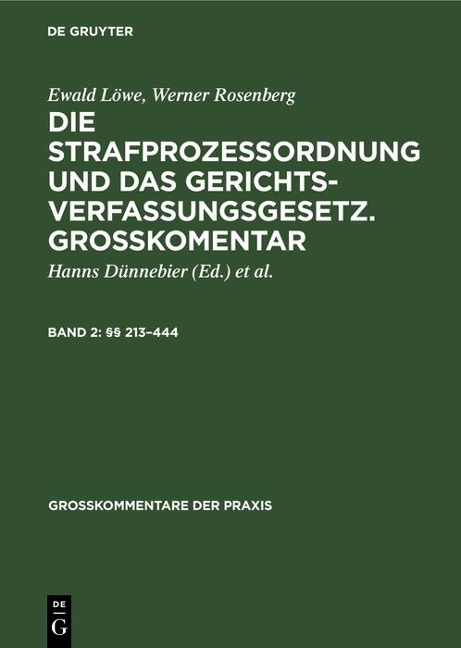§§ 213-444 - Ewald Löwe, Werner Rosenberg