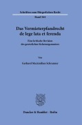 Cover-Bild zum Titel 'Das Vermieterpfandrecht de lege lata et ferenda.' von 'Gerhard Maximilian Schranner'