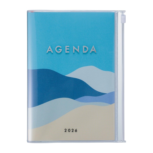 MARK'S 2025/26 Taschenkalender, B6 Mountain // Blue - 