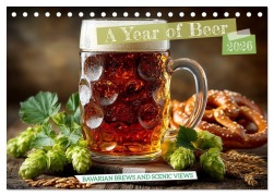 Cover-Bild zum Titel 'A Year of Beer - Bavarian Brews and Scenic Views (Desk Calendar 2026 DIN A5 landscape), CALVENDO 12 Month DeskCalendar' von 'Mb Fotografie'