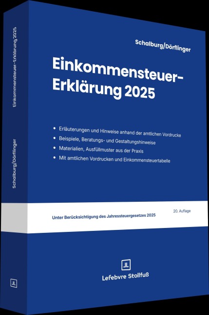 Einkommensteuer-Erklärung 2025 - Martin Schalburg, Nina Dörflinger