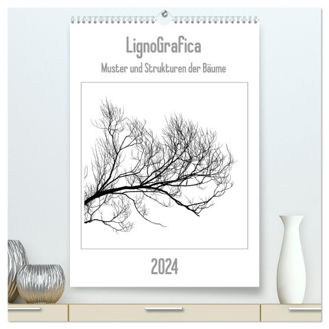 LignoGrafica - Muster und Strukturen der Bäume (hochwertiger Premium Wandkalender 2024 DIN A2 hoch), Kunstdruck in Hochglanz - Franco Tessarolo