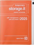 MARK'S 2024/2025 Taschenkalender A5 vertikal, Storage it // Orange - 