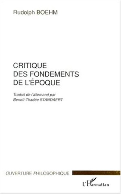 Critique des fondements de l'époque - Boehm