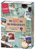 Cover-Bild zum Titel 'Fernweh - Das Quiz der Sehnsuchtsorte' von 'Gabriele Hatzfeldt, Georg Schumacher'