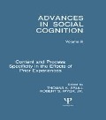Cover-Bild zum Titel 'Content and Process Specificity in the Effects of Prior Experiences' von ''