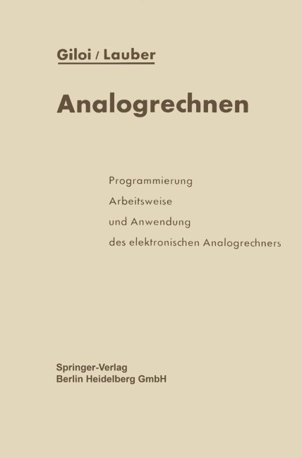 Analogrechnen - Rudolf Lauber, Wolfgang Giloi