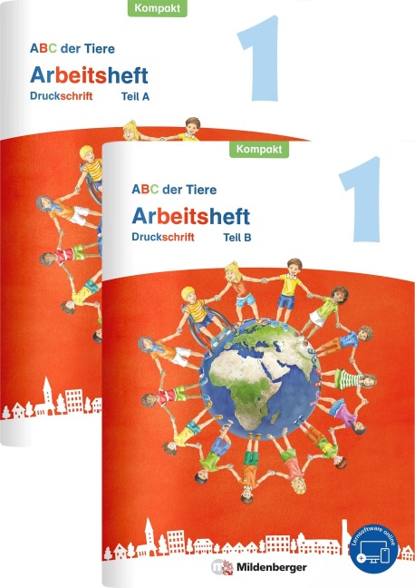 ABC der Tiere 1 Neubearbeitung - Arbeitsheft Druckschrift Kompakt, Teil A und B - Mareike Hahn, Kerstin Mrowka-Nienstedt, Klaus Kuhn