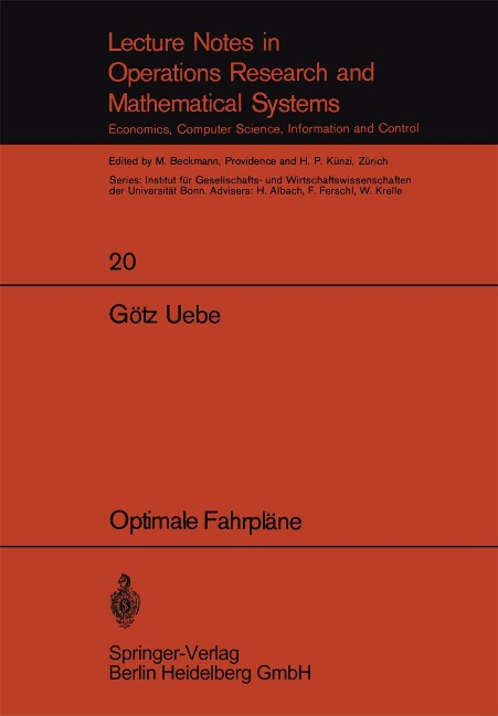 Optimale Fahrpläne - Götz Uebe