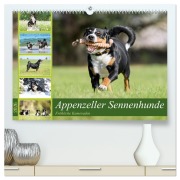 Cover-Bild zum Titel 'Appenzeller Sennenhunde - Fröhliche Kameraden (hochwertiger Premium Wandkalender 2026 DIN A2 quer), Kunstdruck in Hochglanz' von 'Jana K. Fotografie'