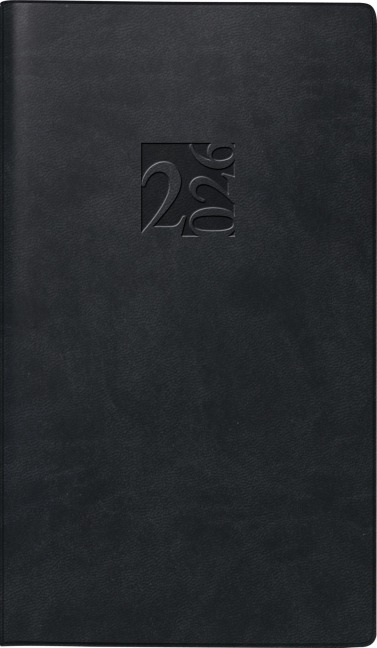 rido/idé 7016903016 | Taschenkalender Mod. Taschenplaner int. 2026 | A6, Kunstleder, schwarz - 