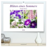 Cover-Bild zum Titel 'Blüten eines Sommers (hochwertiger Premium Wandkalender 2026 DIN A2 quer), Kunstdruck in Hochglanz' von 'Gisela Kruse'