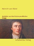 Cover-Bild zum Titel 'Anekdote aus dem letzten preußischen Kriege' von 'Heinrich Von Kleist'