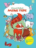 Wimmel-Malbuch Meine Tiere mit Rätseln & Stickern - 