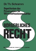 Cover-Bild zum Titel 'Repetitorium des Privatrechtes für Wirtschaftswissenschaftler' von 'Theodor Schramm'