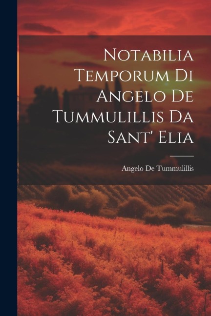 Notabilia Temporum Di Angelo De Tummulillis Da Sant' Elia - Angelo De Tummulillis