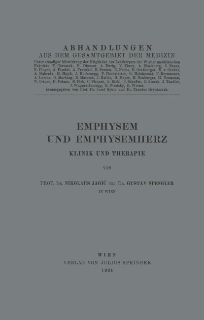 Emphysem und Emphysemherz - Gustav Spengler, Nikolaus Jagiac