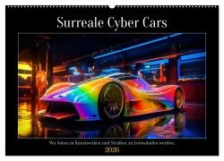 Cover-Bild zum Titel 'Surreale Cyber Cars (Wandkalender 2026 DIN A2 quer), CALVENDO Monatskalender' von 'Steffen Gierok-Latniak'