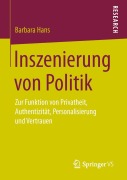 Cover-Bild zum Titel 'Inszenierung von Politik' von 'Barbara Hans'