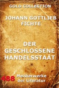 Cover-Bild zum Titel 'Der geschlossene Handelsstaat' von 'Johann Gottlieb Fichte'