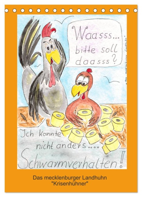 Das mecklenburger Landhuhn "Krisenhühner" (Tischkalender 2026 DIN A5 hoch), CALVENDO Monatskalender - Martina Boldt