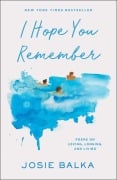Cover-Bild zum Titel 'I Hope You Remember' von 'Josie Balka'