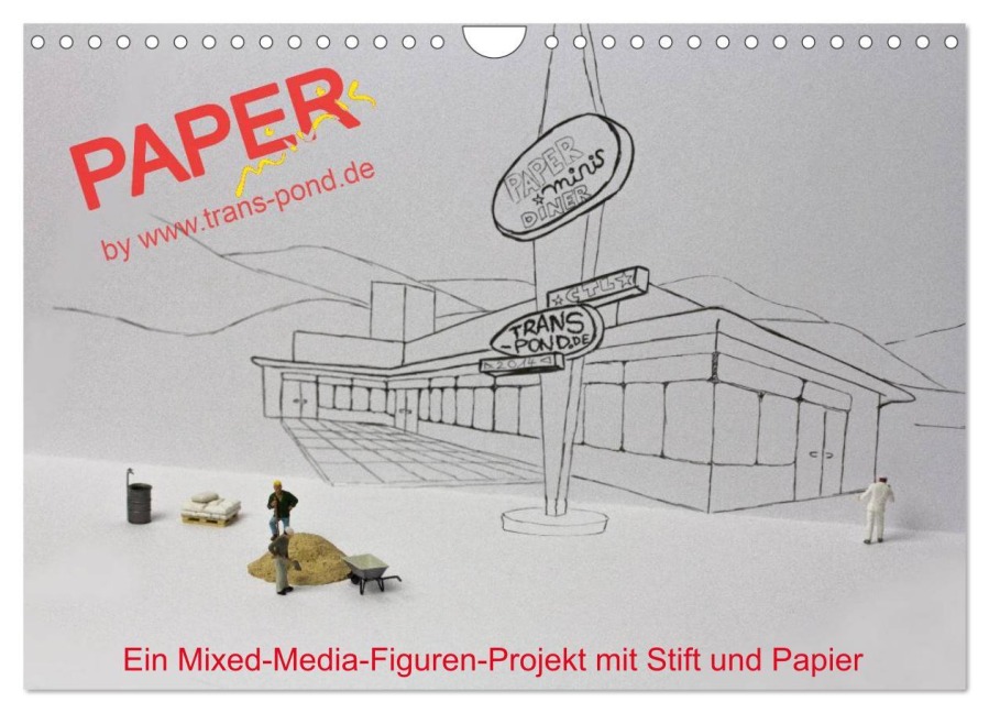 PAPERminis ¿ Ein Mixed-Media-Figuren-Projekt mit Stift und Papier (Wandkalender 2025 DIN A4 quer), CALVENDO Monatskalender - Frauke Gimpel