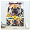 Lustige Fledermäuse. Französische Bulldoggen bei der Freizeitgestaltung (hochwertiger Premium Wandkalender 2024 DIN A2 hoch), Kunstdruck in Hochglanz - Rose Hurley
