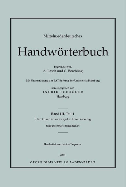 Mittelniederdeutsches Handwörterbuch - 