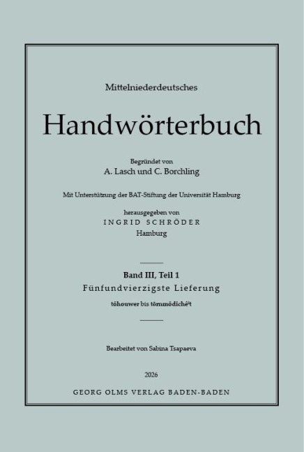 Mittelniederdeutsches Handwörterbuch - 