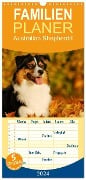 Familienplaner 2024 - Bekannt wie ein bunter Hund. Australian Shepherd mit 5 Spalten (Wandkalender, 21 x 45 cm) CALVENDO - Sigrid Starick