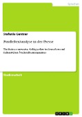 Cover-Bild zum Titel 'Paralleltextanalyse in der Presse' von 'Stefanie Gentner'
