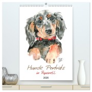 Hunde Porträts in Aquarell (hochwertiger Premium Wandkalender 2026 DIN A2 hoch), Kunstdruck in Hochglanz - Brittasiehtdiewelt. de Lieder