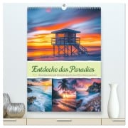 Cover-Bild zum Titel 'Entdecke das Paradies - Atemberaubende Strände durch eine KI in Szene gesetzt (hochwertiger Premium Wandkalender 2026 DIN A2 hoch), Kunstdruck in Hochglanz' von 'Steffen Gierok-Latniak'