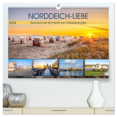 NORDDEICH-LIEBE (hochwertiger Premium Wandkalender 2024 DIN A2 quer), Kunstdruck in Hochglanz - Andrea Dreegmeyer