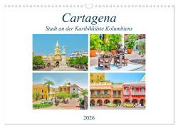 Cover-Bild zum Titel 'Cartagena - Stadt an der Karibikküste Kolumbiens (Wandkalender 2026 DIN A3 quer), CALVENDO Monatskalender' von 'Nina Schwarze'