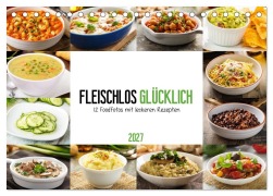 Cover-Bild zum Titel 'Fleischlos glücklich - 12 Foodfotos mit leckeren Rezepten (Tischkalender 2027 DIN A5 quer), CALVENDO Monatskalender' von 'Martin Rettenberger'
