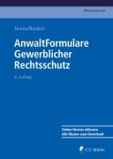 Cover-Bild zum Titel 'AnwaltFormulare Gewerblicher Rechtsschutz' von 'Verena Hoene, Arndt Althaus, Rüdiger Hennicke, Kai Runkel'