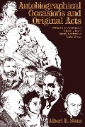 Cover-Bild zum Titel 'Autobiographical Occasions and Original Acts' von 'Albert E Stone'