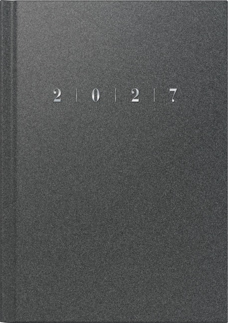 rido/idé 7023013807 Buchkalender Mod. studioplan int. 2027 168×240 mm, Kunststoff, grau - 