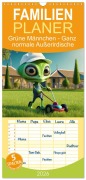 Cover-Bild zum Titel 'Familienplaner 2026 - Grüne Männchen - Ganz normale Außerirdische mit 5 Spalten (Wandkalender, 21 x 45 cm) CALVENDO' von 'Sell Pixs:Sell'