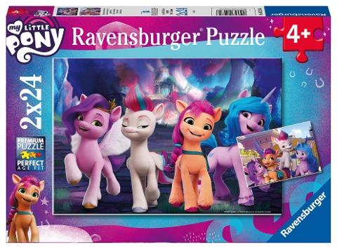 Ravensburger Kinderpuzzle 05235 - My little Pony Movie - 2x24 Teile Puzzle für Kinder ab 4 Jahren - 